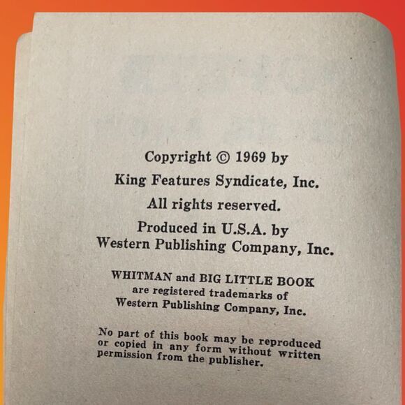 1969 Vintage Small Book Danger, Ahoy -Popeye saves Olive Oyl from an Octopus - Picture 3 of 4